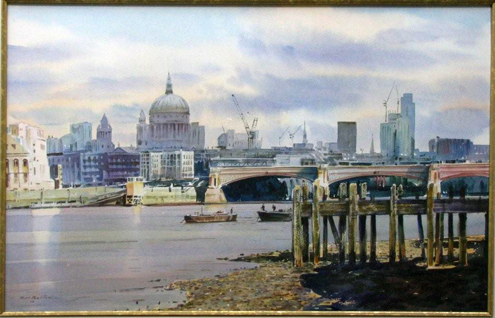 London River Thames view from South Bank