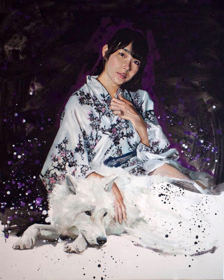 Okami white wolf dog