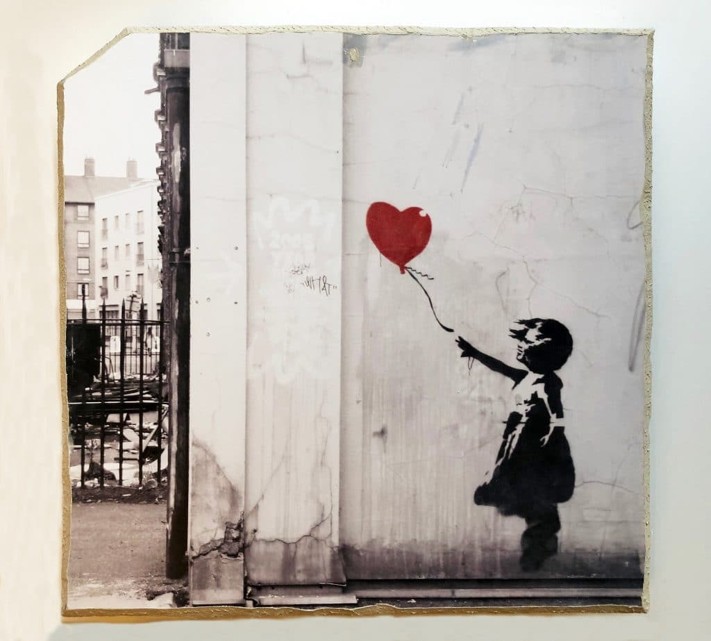 Banksy chip of the block series mural art