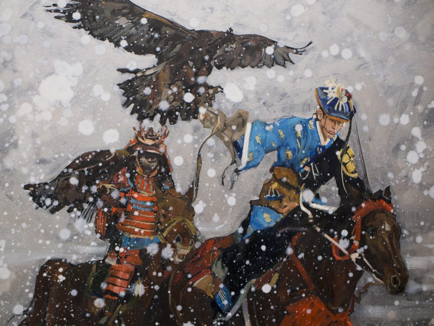 original painting Samurai warriors